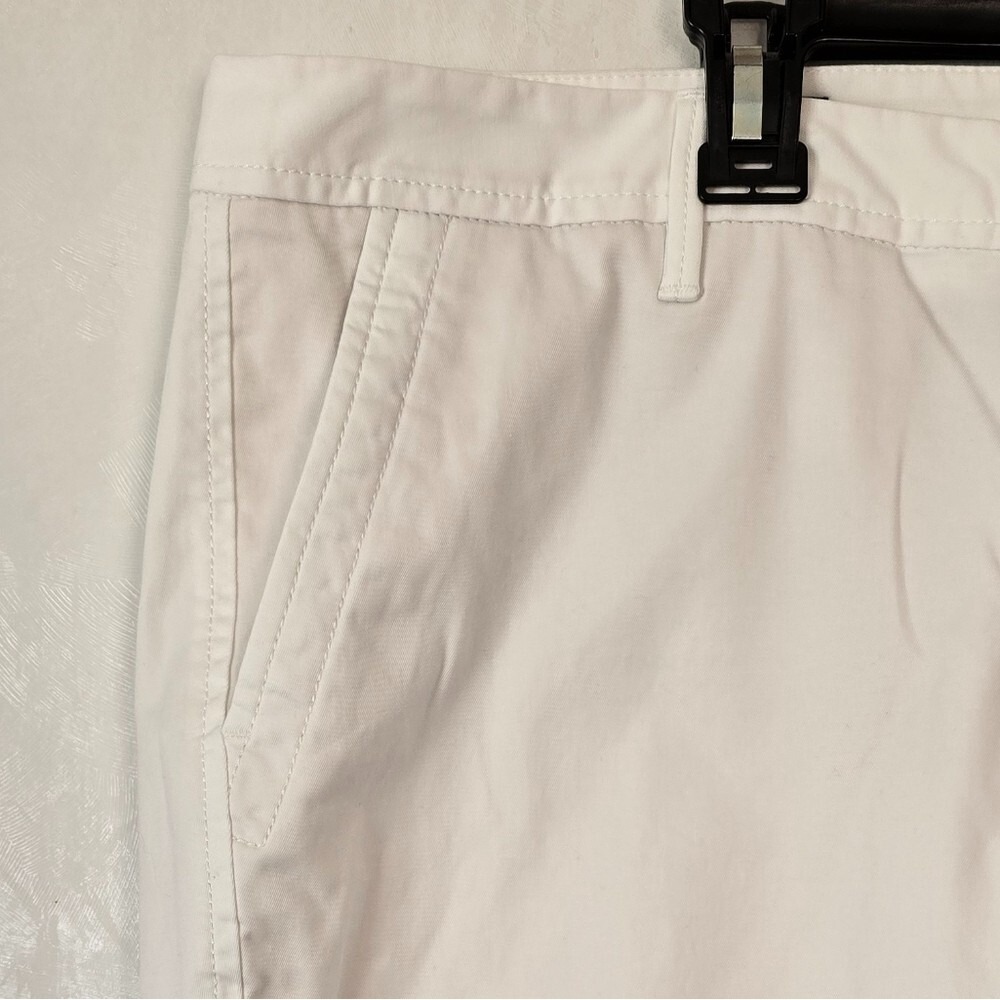 Talbots Relaxed Chino Pants Womens 16WP White Supersoft Cotton Ankle Length NWT - Picture 7 of 9